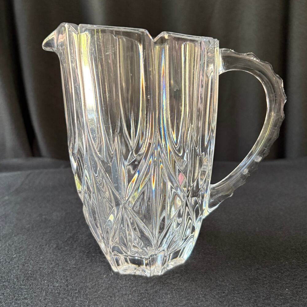 Vintage Gorham Crystal Pitcher, Heavy, 6.5"H x 4"W